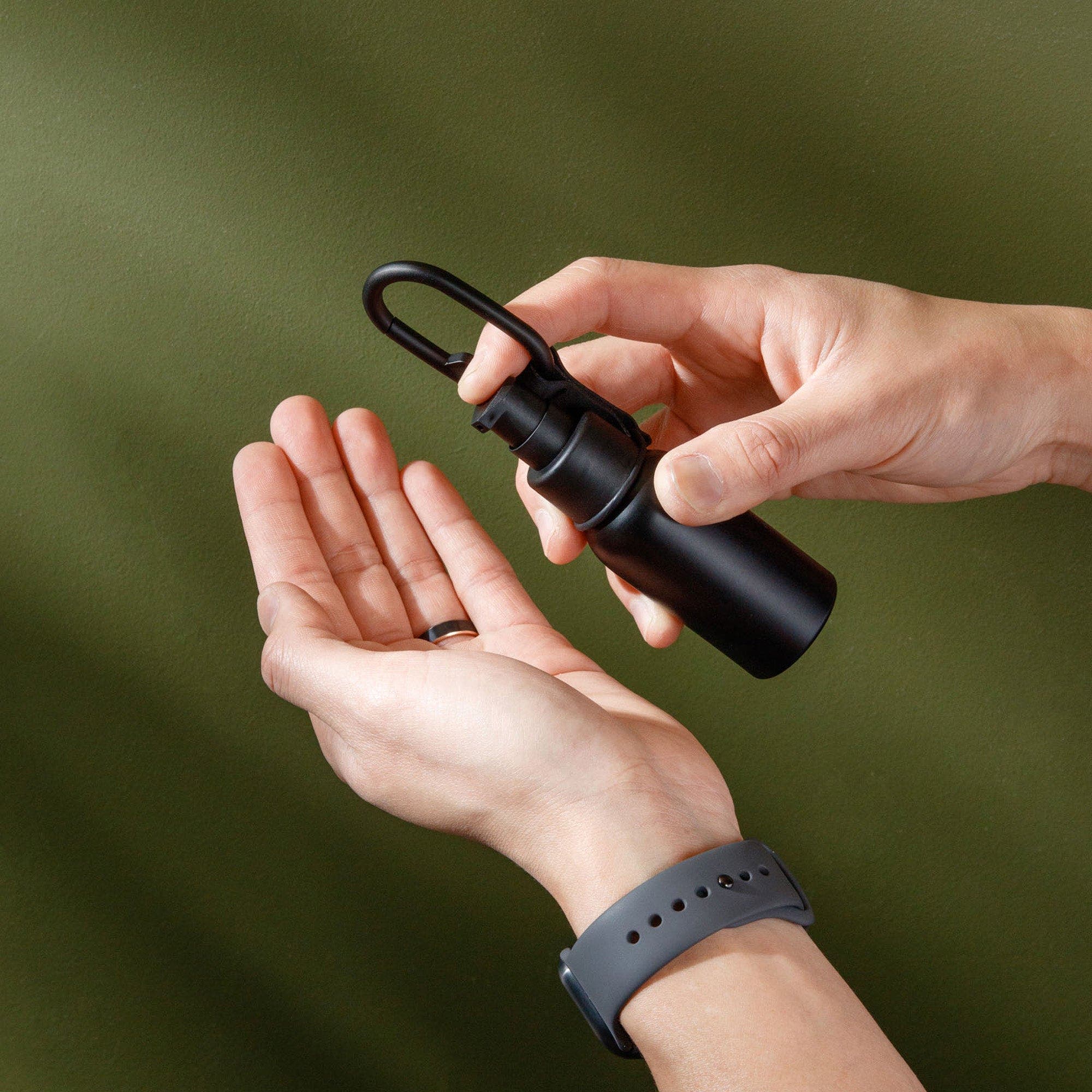 Orbitkey Clip-on Refillable Bottle 50ml, Alternate, color, Black