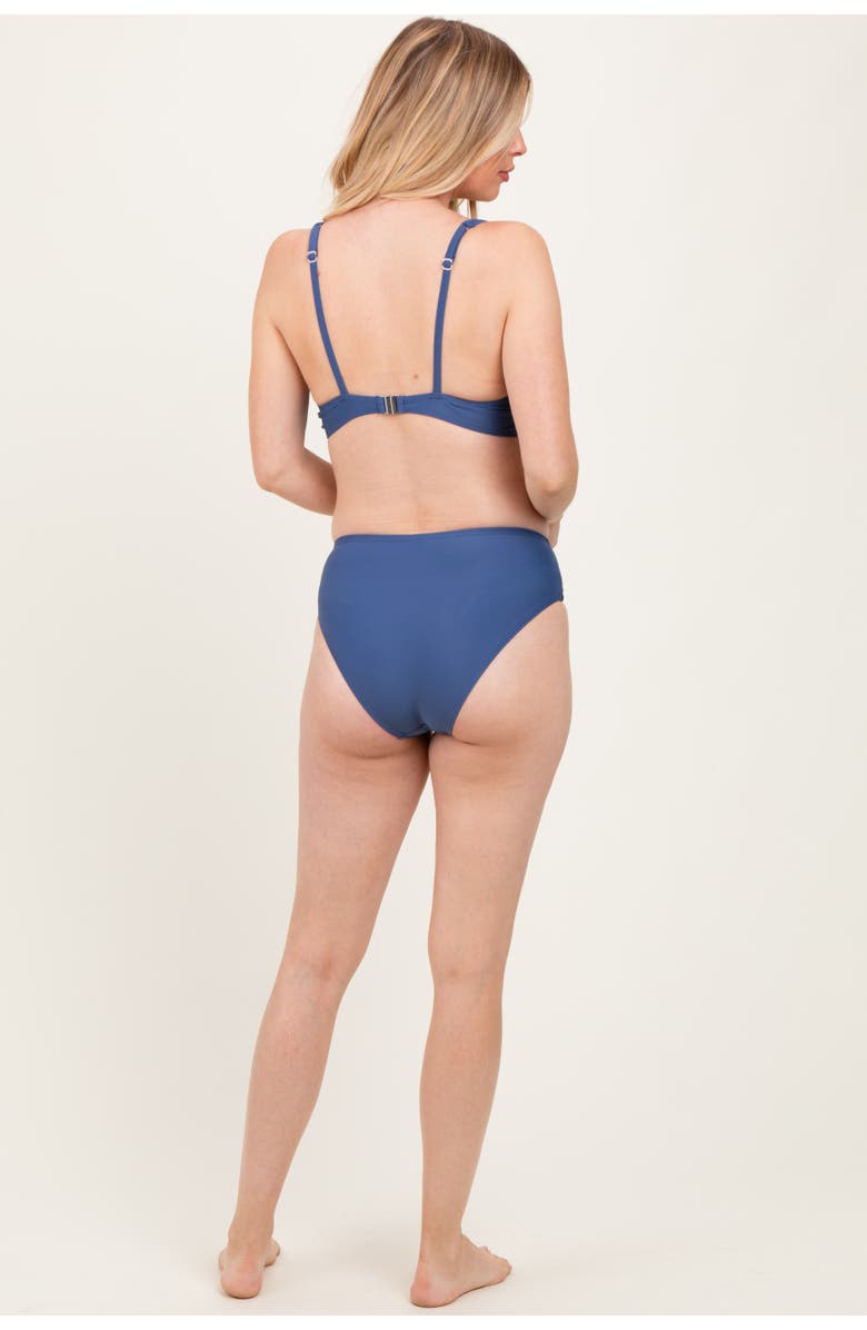 PinkBlush Crochet Detail Double Strap Bikini Set, Alternate, color, Blue