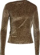 Vince Velour Burnout Draped Top