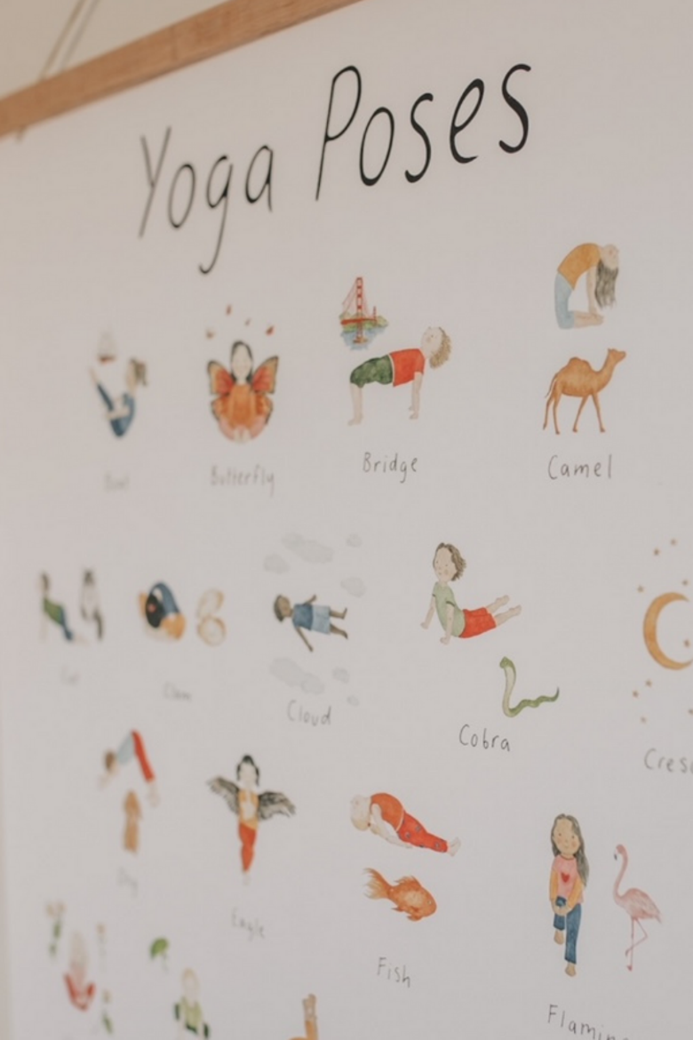 Yoga Poses Print, Alternate, color, Yoga Poses Print
