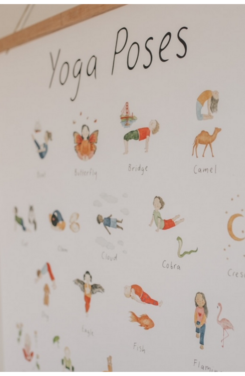 Mindful & Co Kids Yoga Poses Print, Alternate, color, 