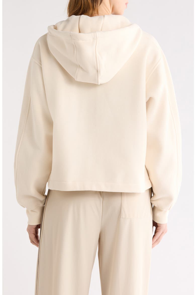 Premium Brushed Organic Cotton Blend Zip Hoodie, Alternate, color, CREME BEIGE