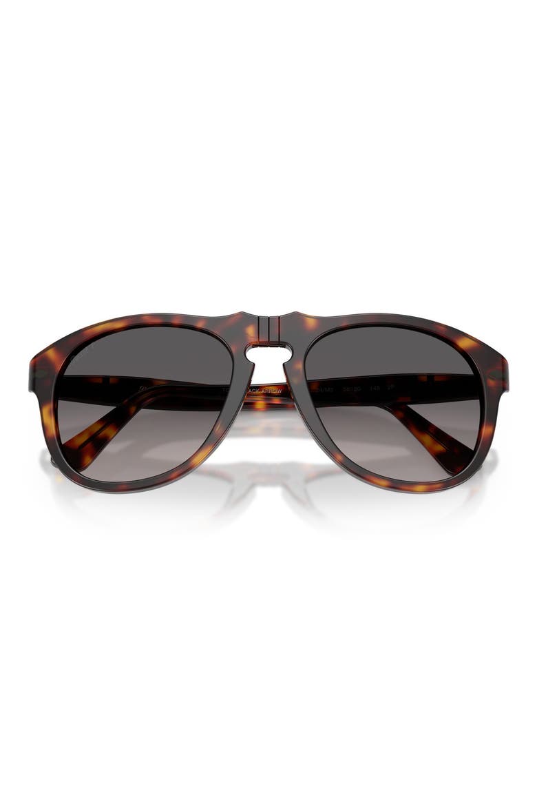 54mm Gradient Polarized Pilot Sunglasses, Alternate, color, HAVANA / POLAR GRADIENT GREY