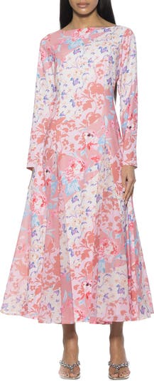 Alexia Admor ★ Elodie フローラル 長袖 マキシ丈 ワンピース Alexia Admor Elodie Floral Long Sleeve Maxi Dress