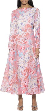 Alexia Admor Elodie Floral Long Sleeve Maxi Dress