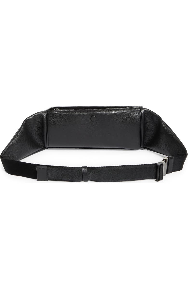 Christian Louboutin Stoic Calfkskin Leather Belt Bag, Alternate, color, Black