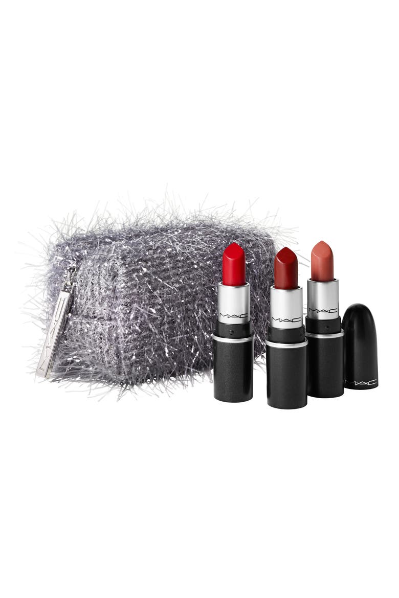 MAC Fireworked Like A Charm Mini Lipstick Kit, Main, color, RED