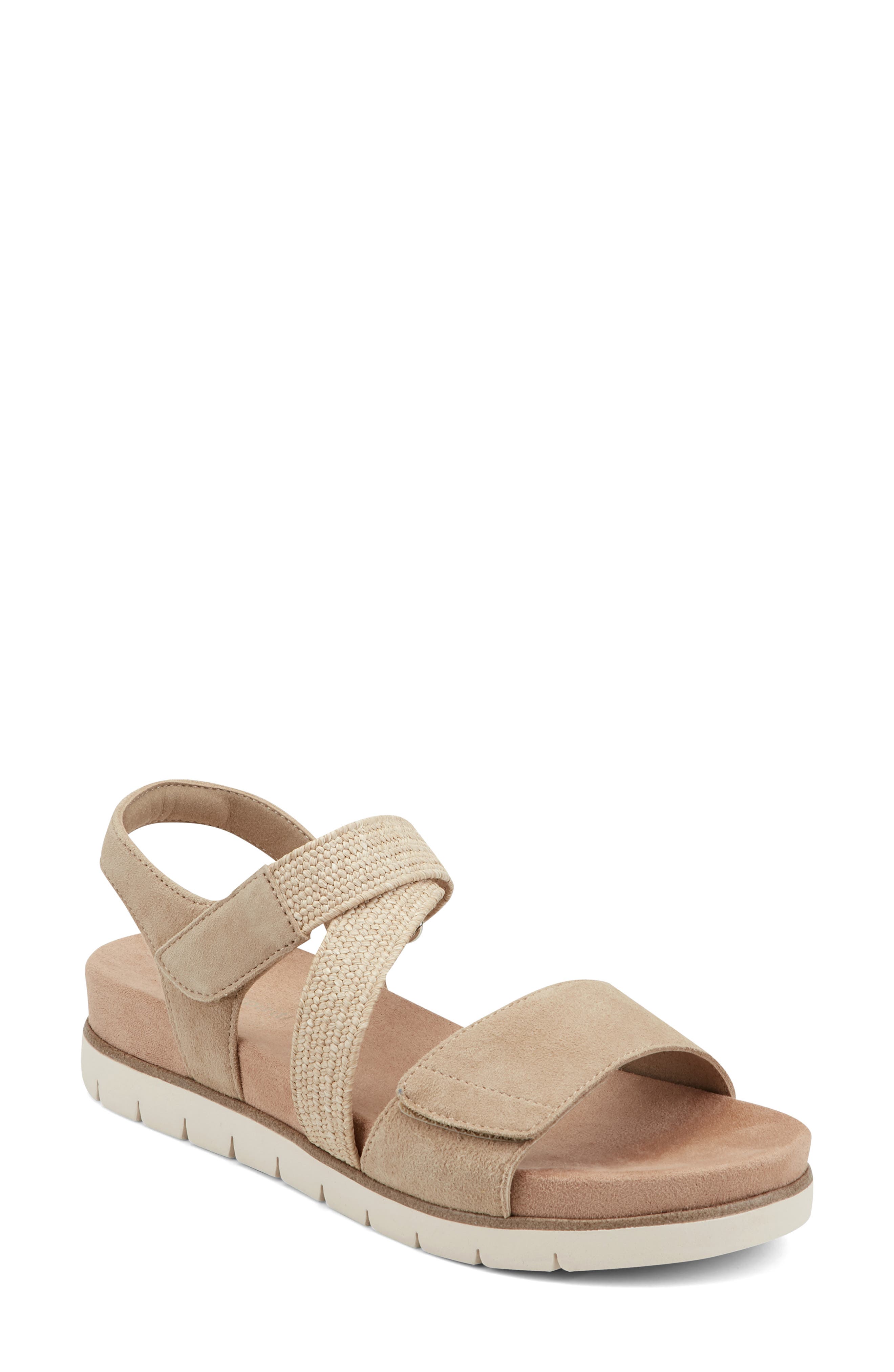 Easy Spirit Hillary Ankle Strap Sandal, Main, color, Light Natural