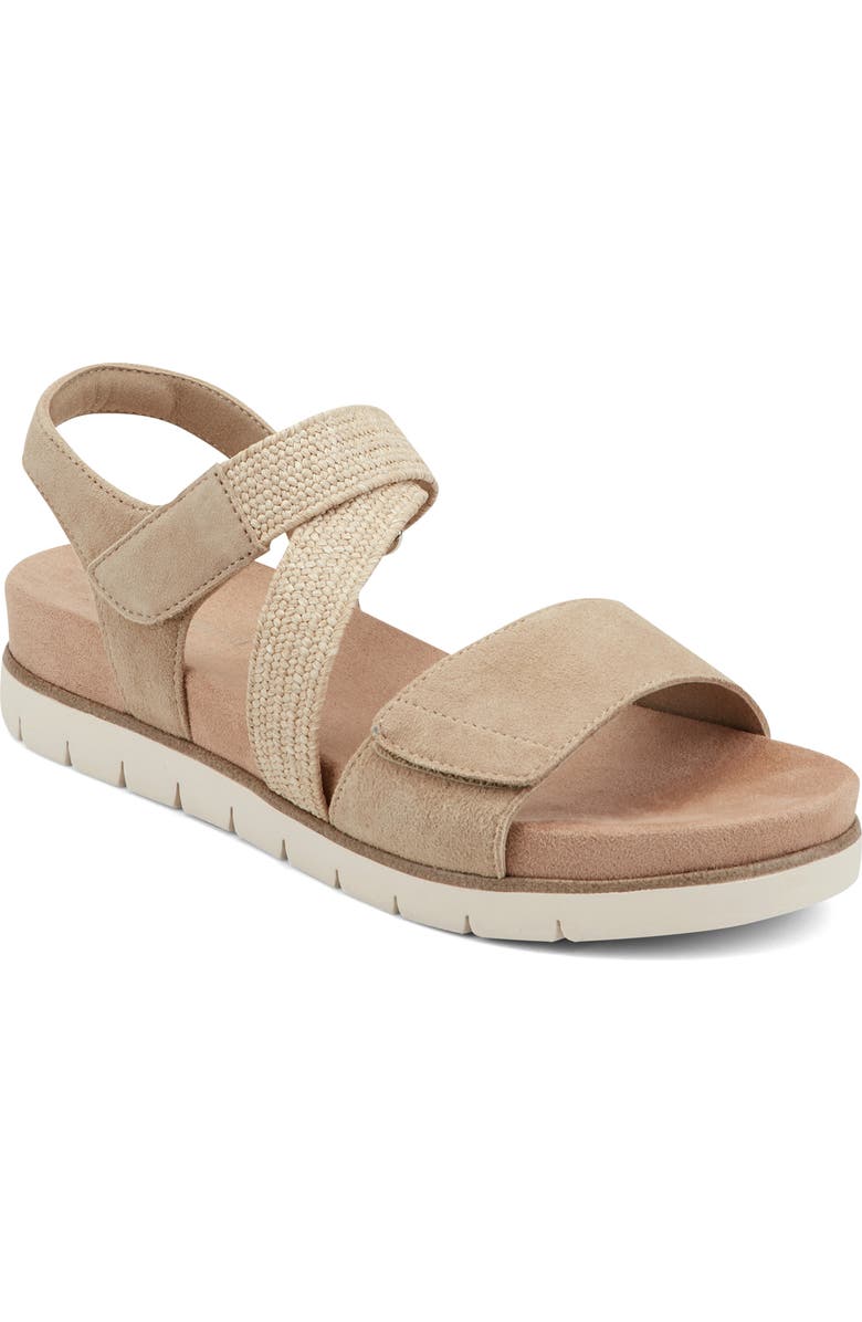 Easy Spirit Hillary Ankle Strap Sandal, Main, color, Light Natural