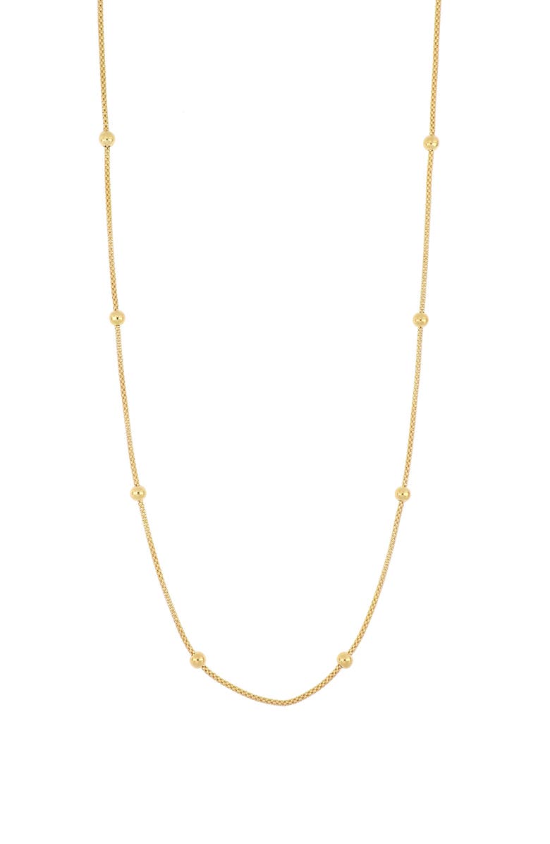 Bony Levy 14K Gold Ball Station Necklace, Main, color, 