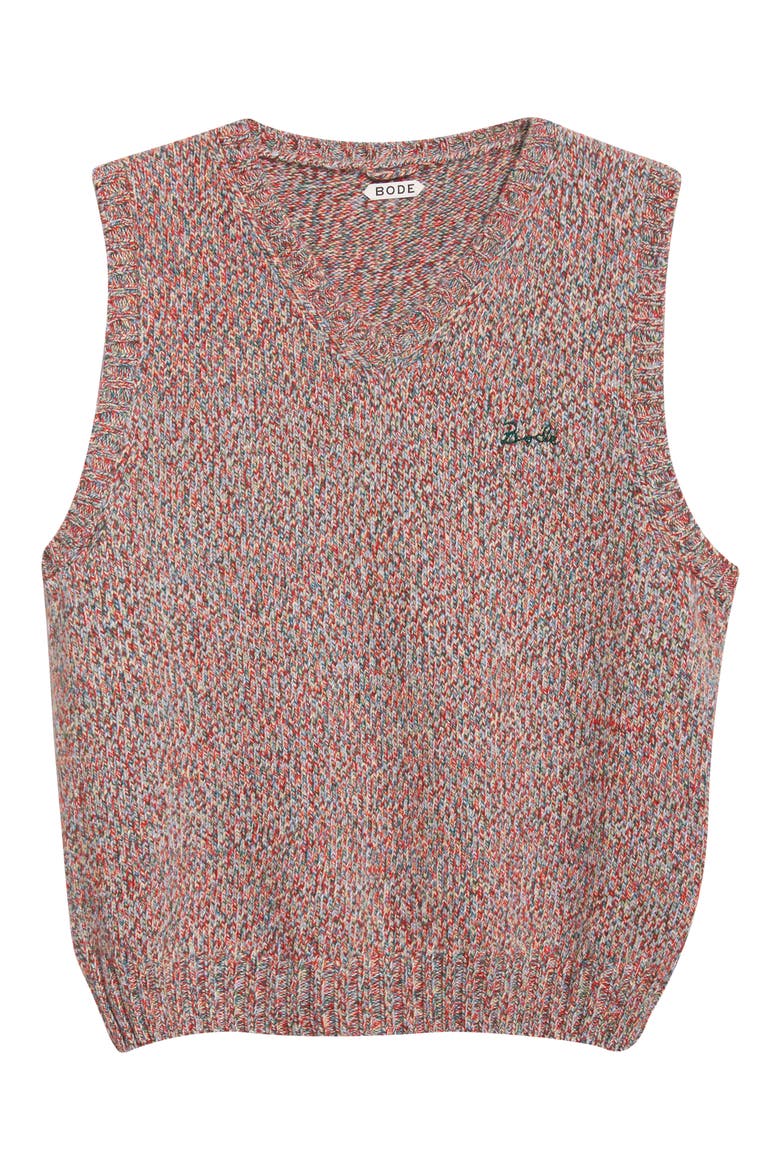 Falls Sweater Vest, Alternate, color, RED MULTI