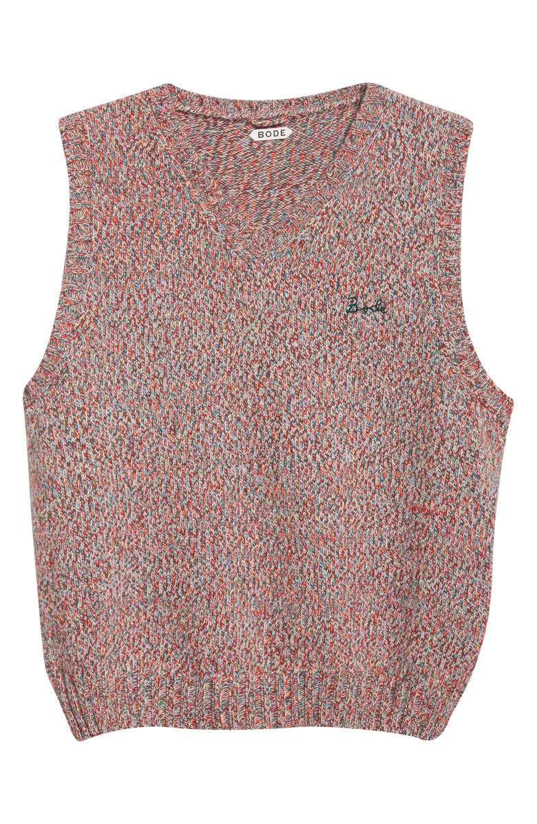 Bode Falls Sweater Vest, Alternate, color, Red Multi