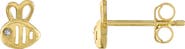 FZN Bee Diamond Stud Earrings - 0.01ct.