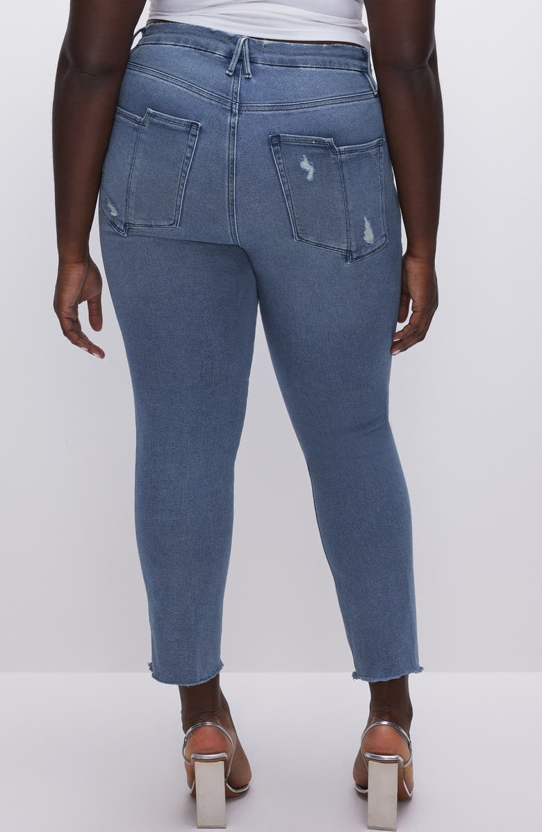 Good American Good Legs Straight Split Pocket Jeans, Alternate, color, Blue449