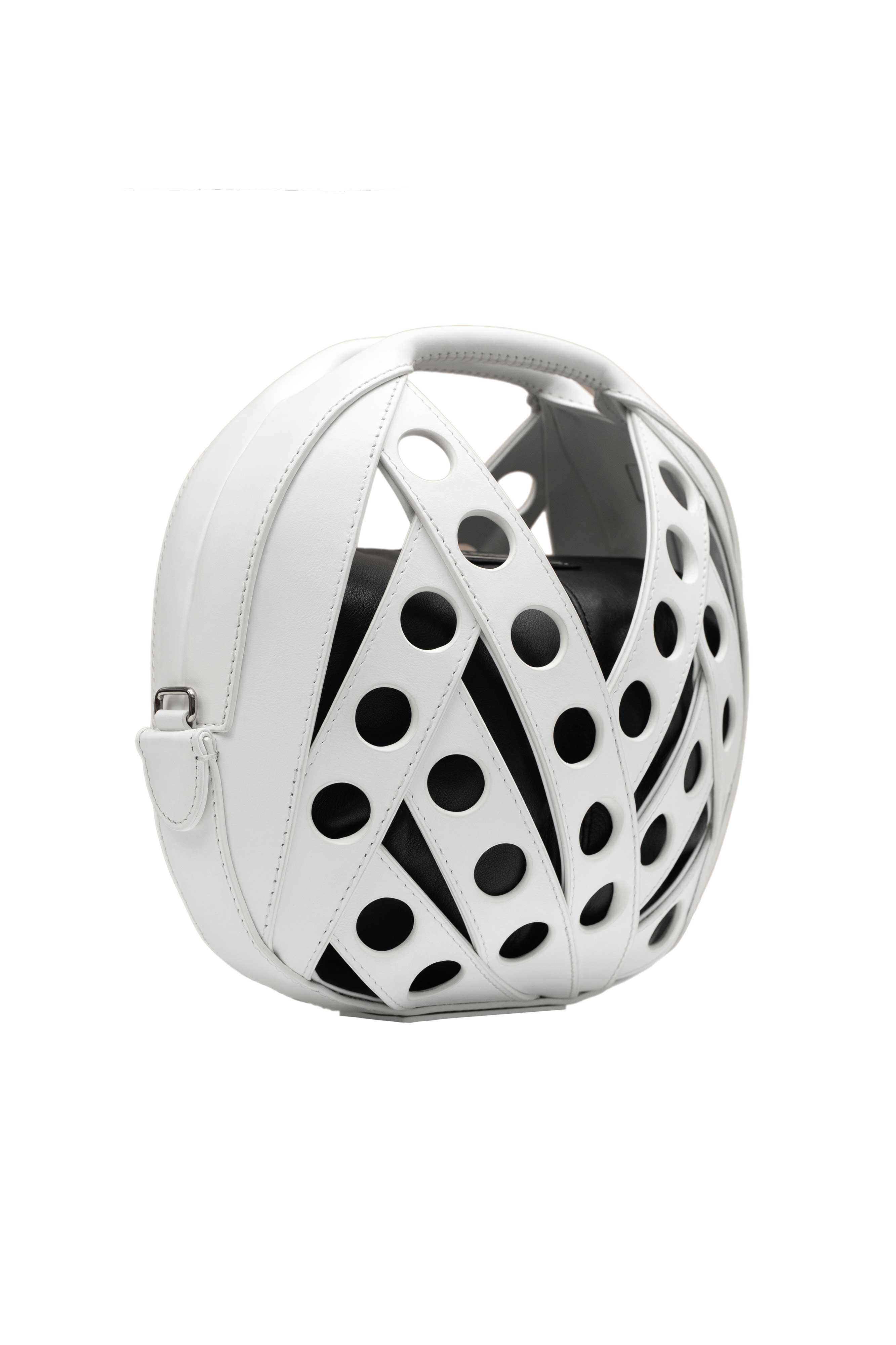 Le Petit Panier Perforé Xbody, Alternate, color, WHITE/BLACK