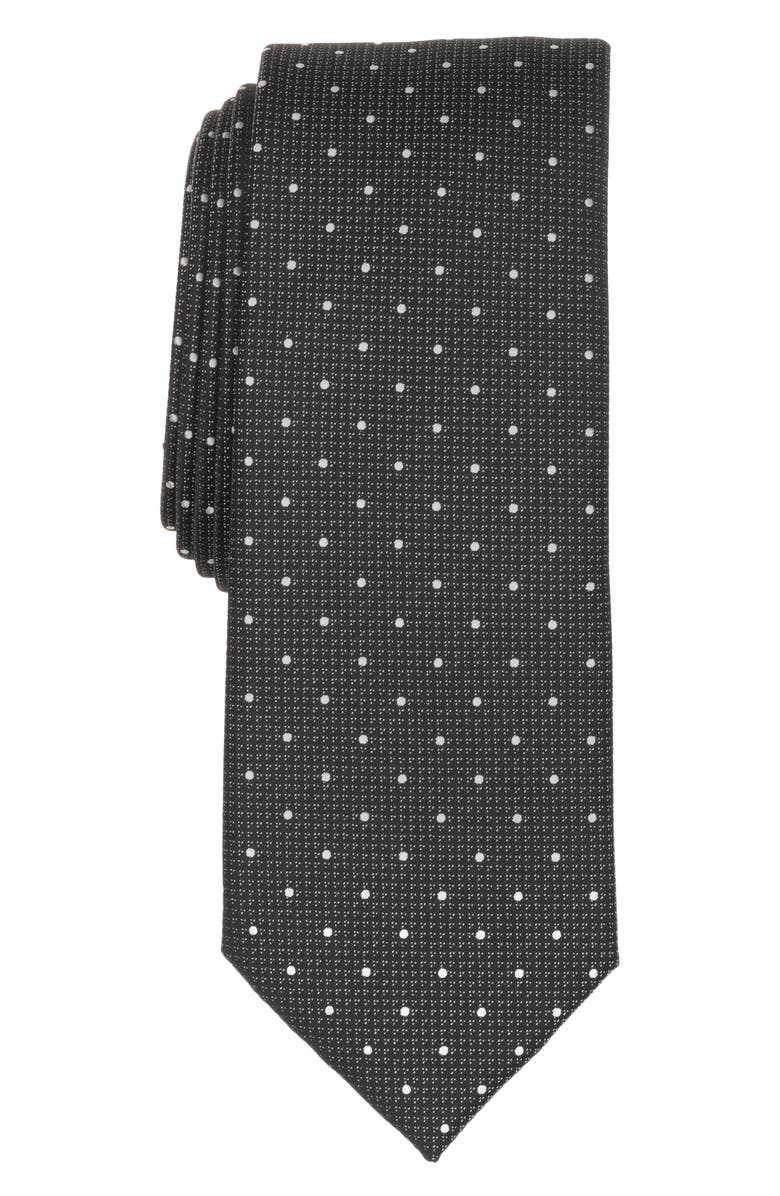 Original Penguin Curtis Dot Tie, Main, color, Black