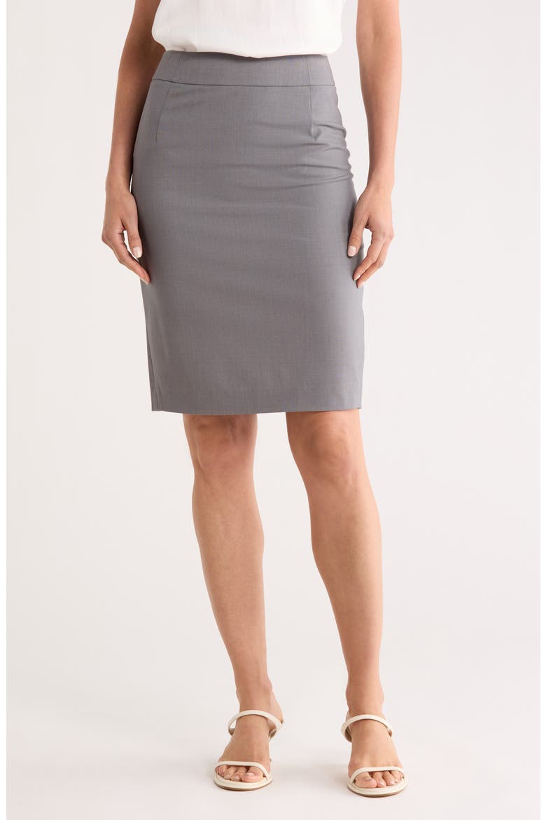 Joanie Wool Blend Pencil Skirt, Main, color, PEARL MELANGE