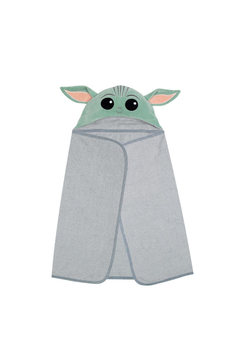 Star Wars The Child/Baby Yoda/Grogu Gray Hooded Baby Bath Towel, Alternate, color, Gray