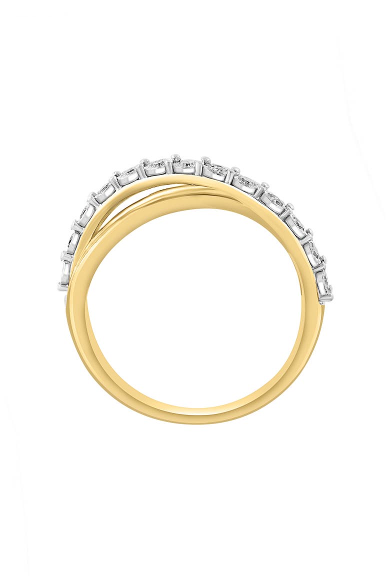 Diamond Crossover Band Ring, Alternate, color, WHITE
