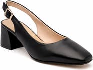Menina Step Pia Leather Slingback Pump