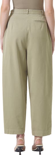 【Agolde】 Beckerワイドレッグコットンツイル chinos Becker wide-leg cotton twill chinos in green - Agolde
