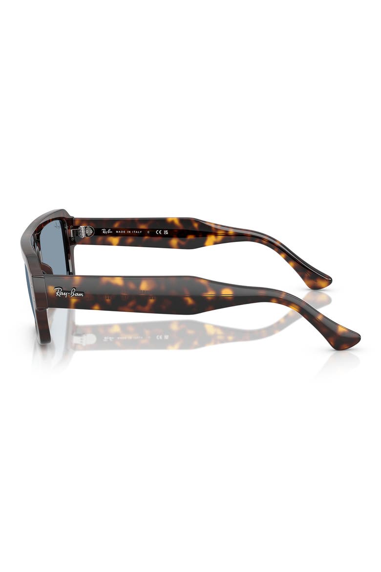56mm Rectangular Sunglasses, Alternate, color, HAVANA / BLUE