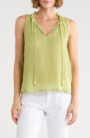 Vince Camuto Front Slit Flowy Shell