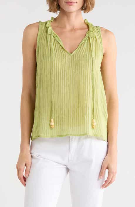 Vince Camuto Front Slit Flowy Shell