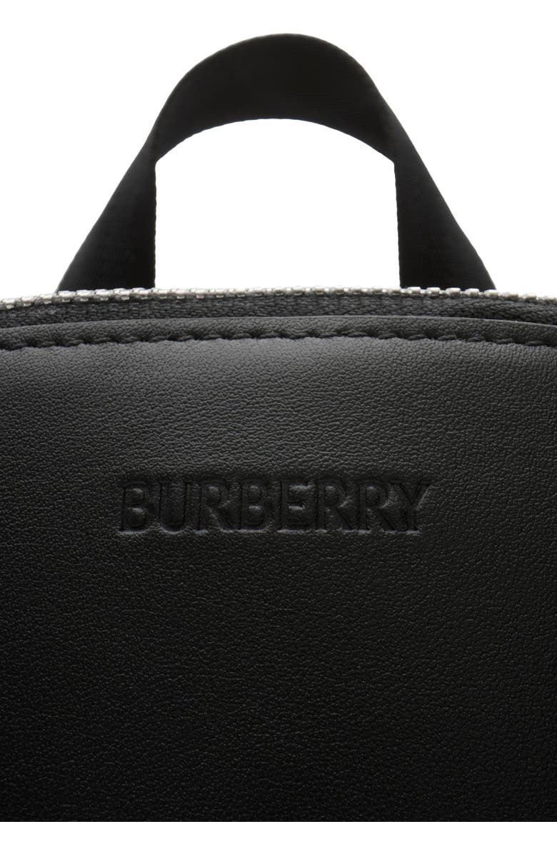 Burberry Embossed Check Backpack, Alternate, color, Black