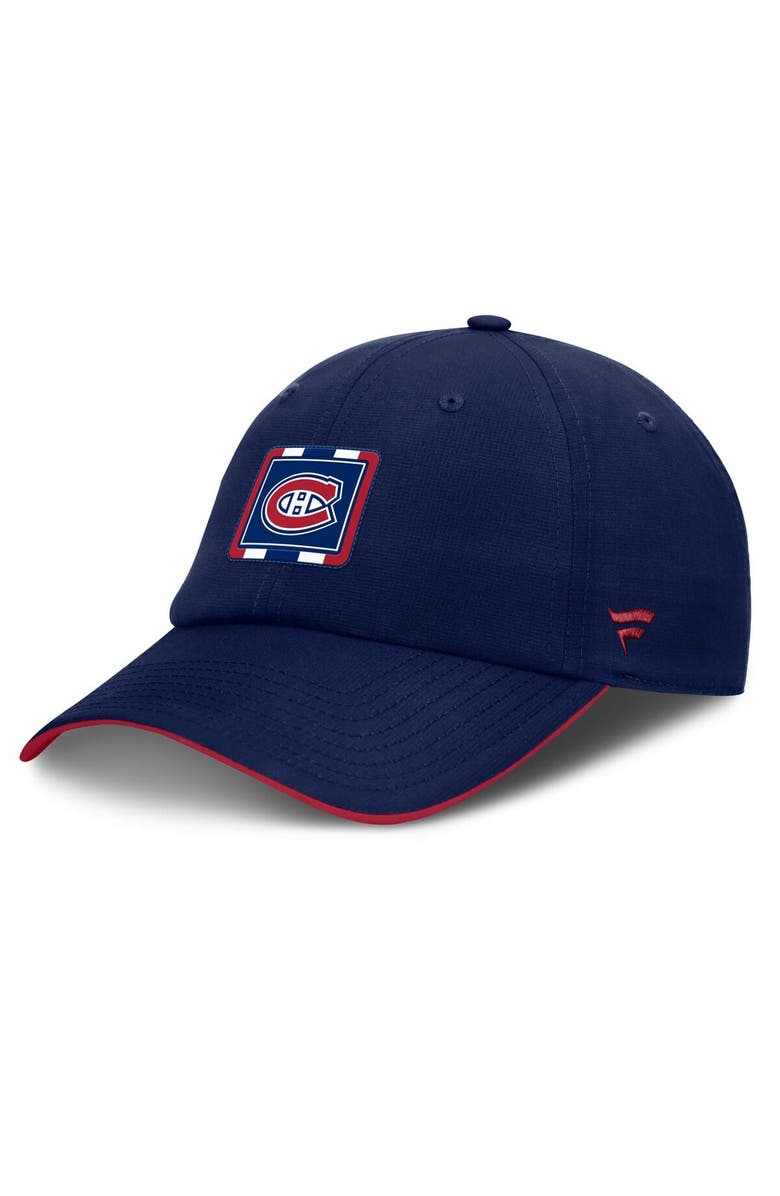 FANATICS Men's Fanatics Navy/Red Montreal Canadiens Authentic Pro Ripstop Adjustable Hat, Main, color, Navy