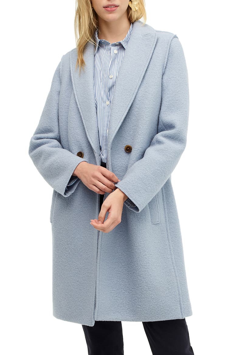 Daphne Boiled Wool Topcoat, Main, color, WOOL ICY MOUNTAIN BLUE