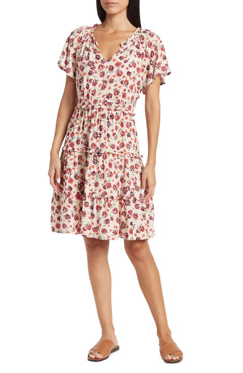 Women's Camila Floral Flutter Sleeve Dress