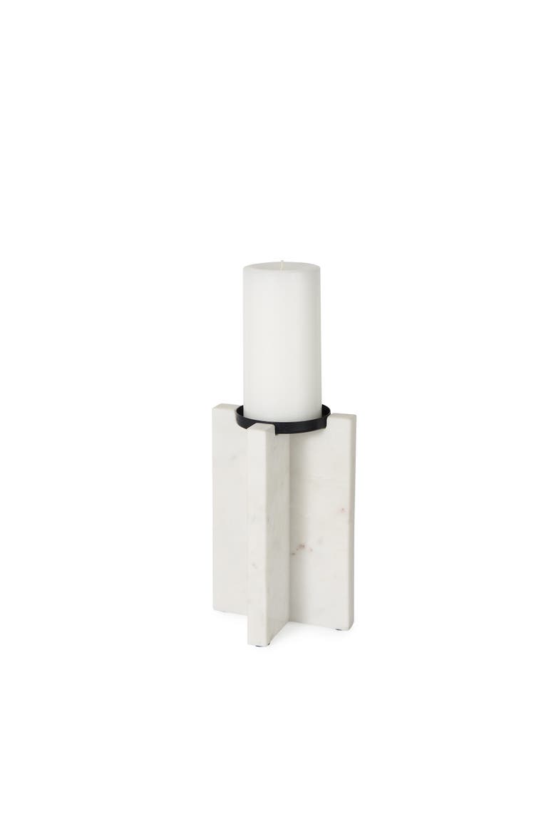 Sophia Marble Candle Holder, Alternate, color, White