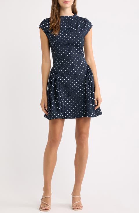 Dot Flare Minidress