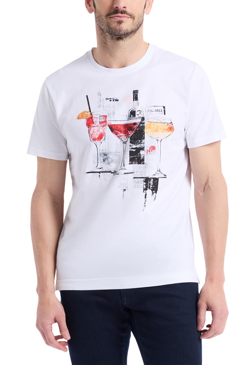 The Tipsy Times Graphic T-Shirt, Main, color, WHITE