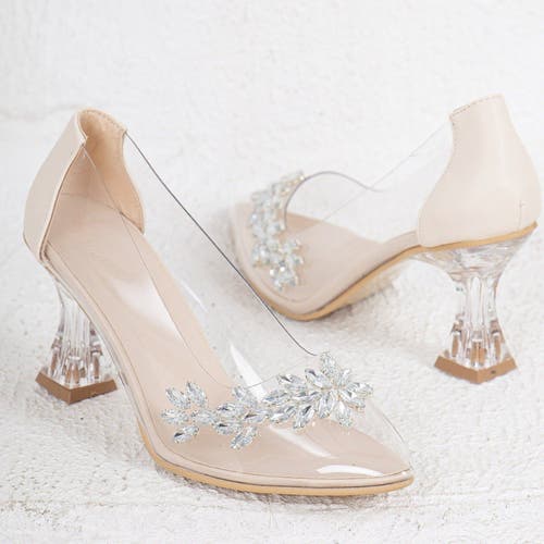 Forever & Always Shoes Cinderella Transparent High Heels In Transparent