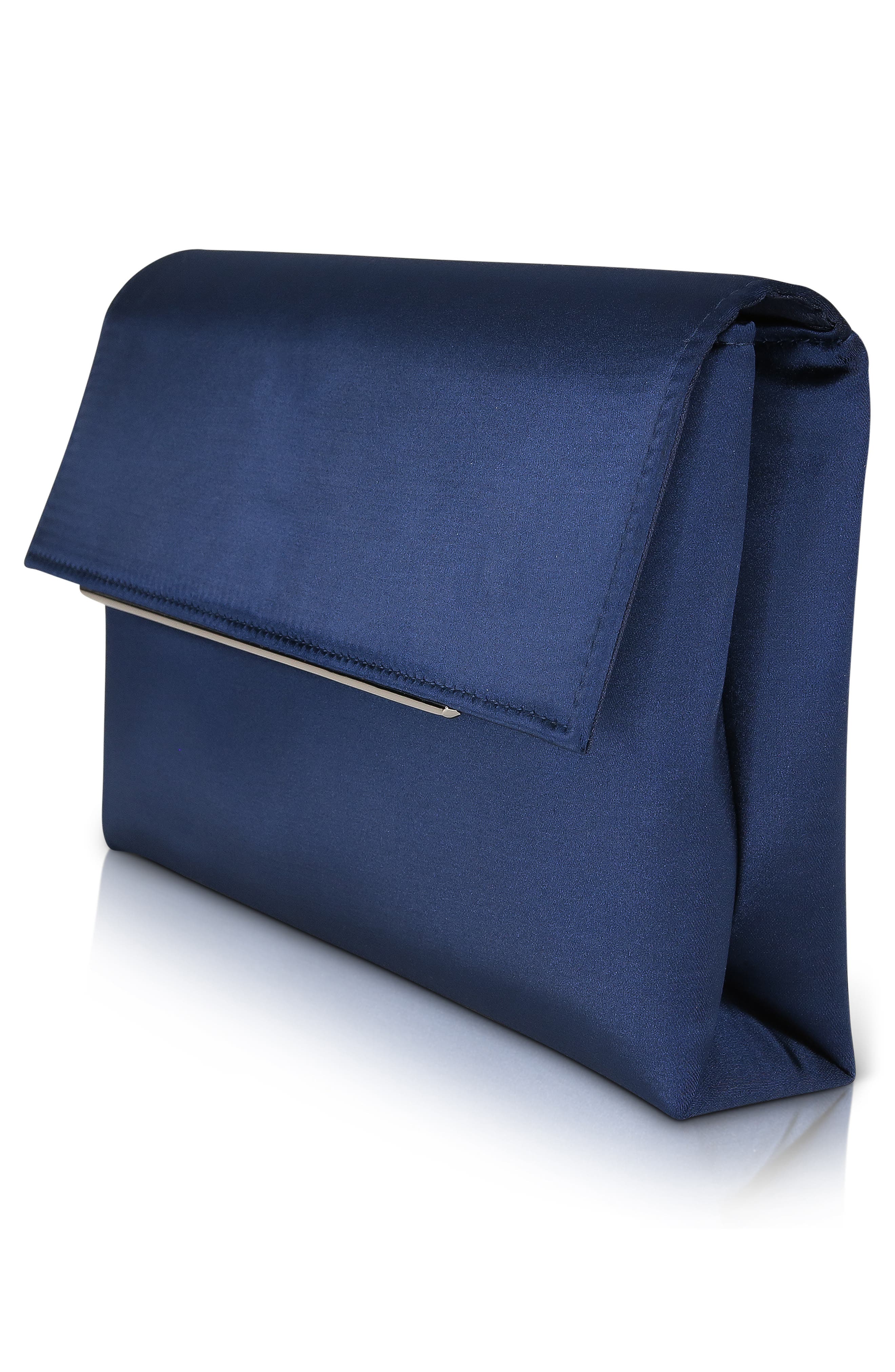 Jewel Badgley Mischka Harper Satin Envelope Clutch, Alternate, color, 