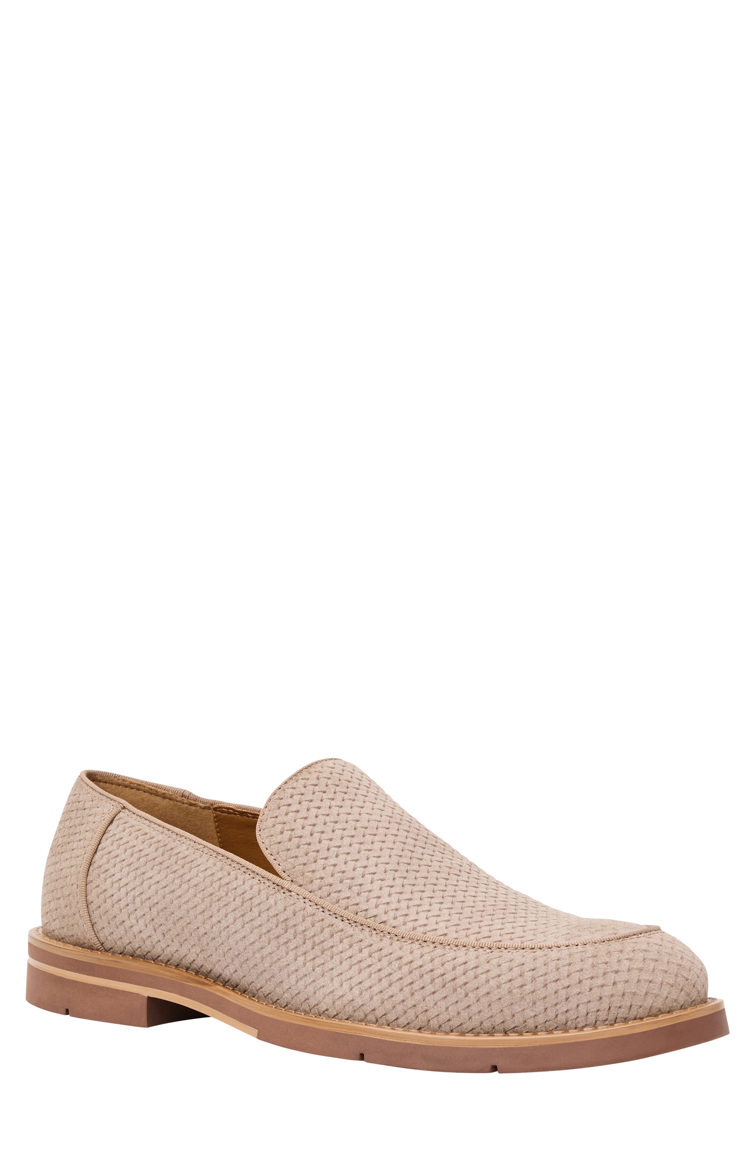 André Assous Kenny Loafer, Main, color, Taupe Suede Woven