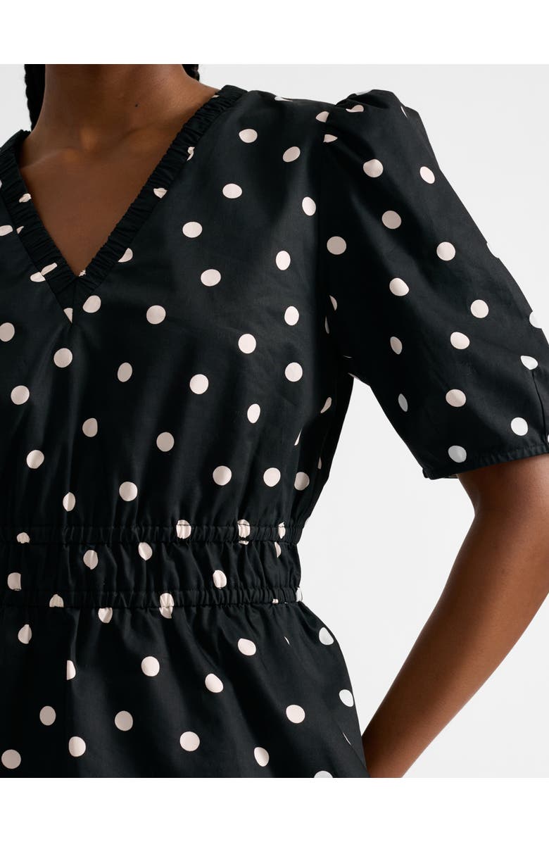Albaray Large Spot Elastic Waist Top, Alternate, color, Black