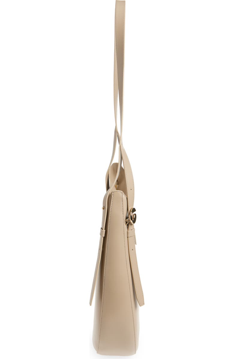 Coperni Belt Strap Leather Hobo Bag, Alternate, color, Beige Taupe