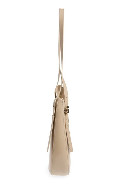 Coperni Belt Strap Leather Hobo Bag In Beige Taupe