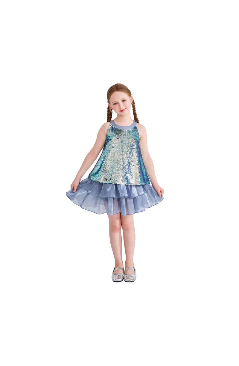 Tulleen Sylvara Sequin Ruffle Skirt Set, Alternate, color, Blue