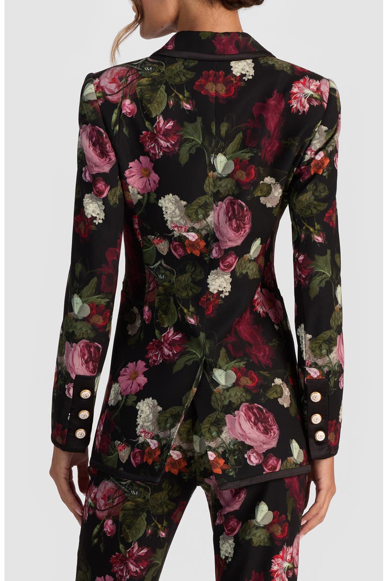 Breann Floral Fitted Blazer, Alternate, color, BE STILL