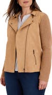 NIC+ZOE Mixed Media Moto Jacket