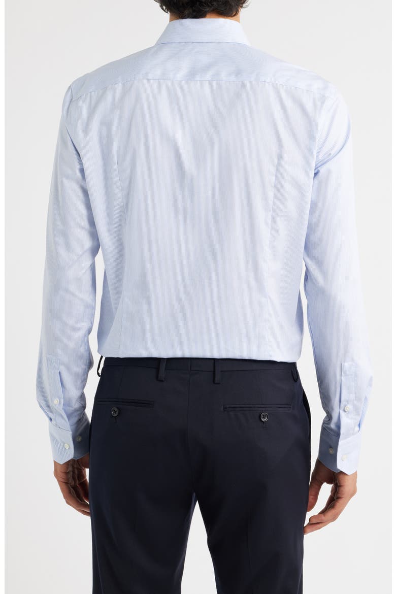 Hank Kent Slim Fit Stripe Cotton Dress Shirt, Alternate, color, LIGHT/ PASTEL BLUE