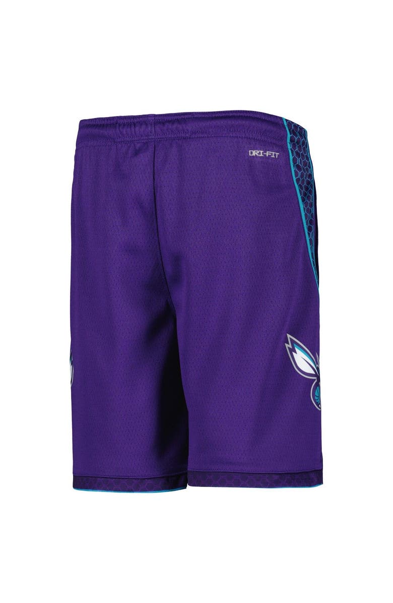 Jordan Brand Youth Jordan Brand Purple Charlotte Hornets Statement Edition Swingman Performance Shorts, Alternate, color,