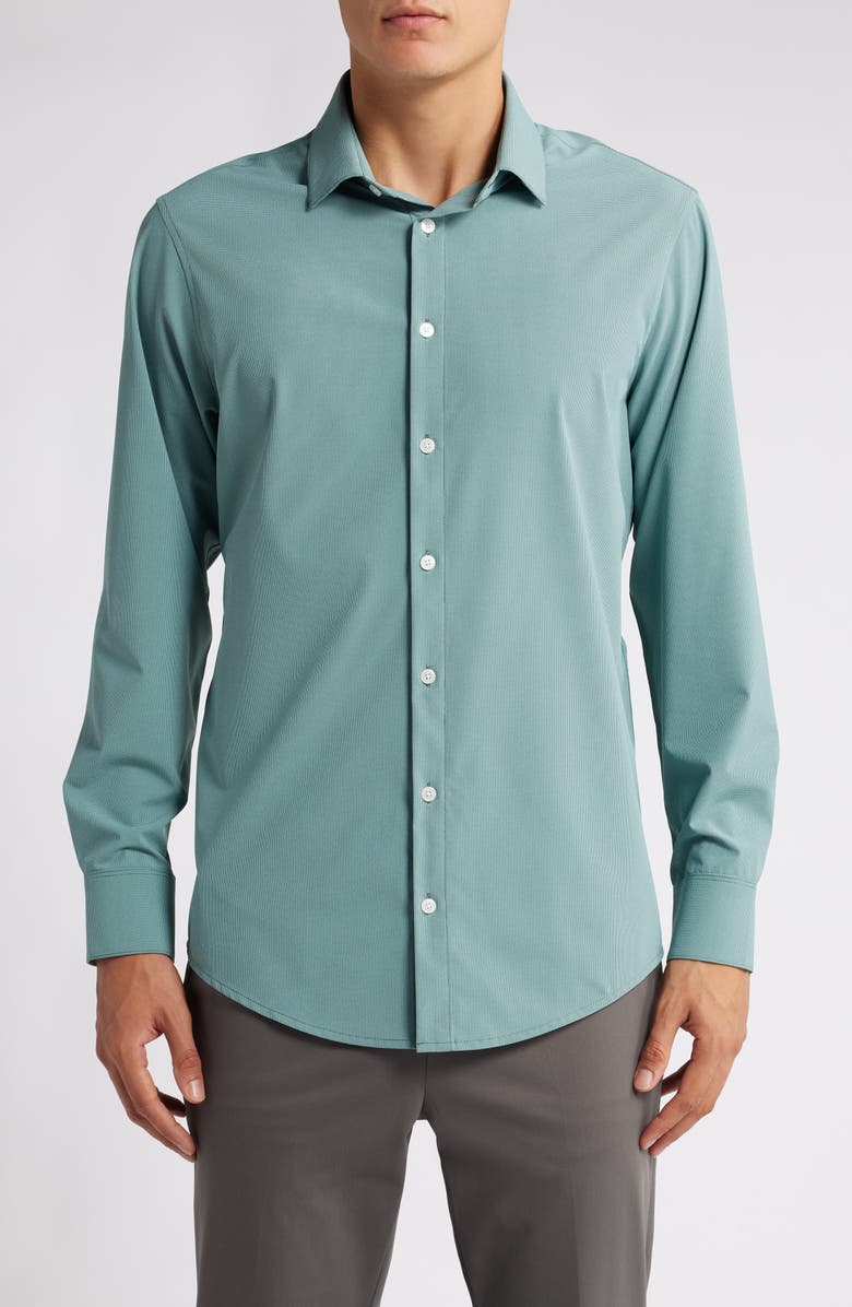 Mizzen+Main Leeward Trim Fit Performance Button-Up Shirt, Main, color, 