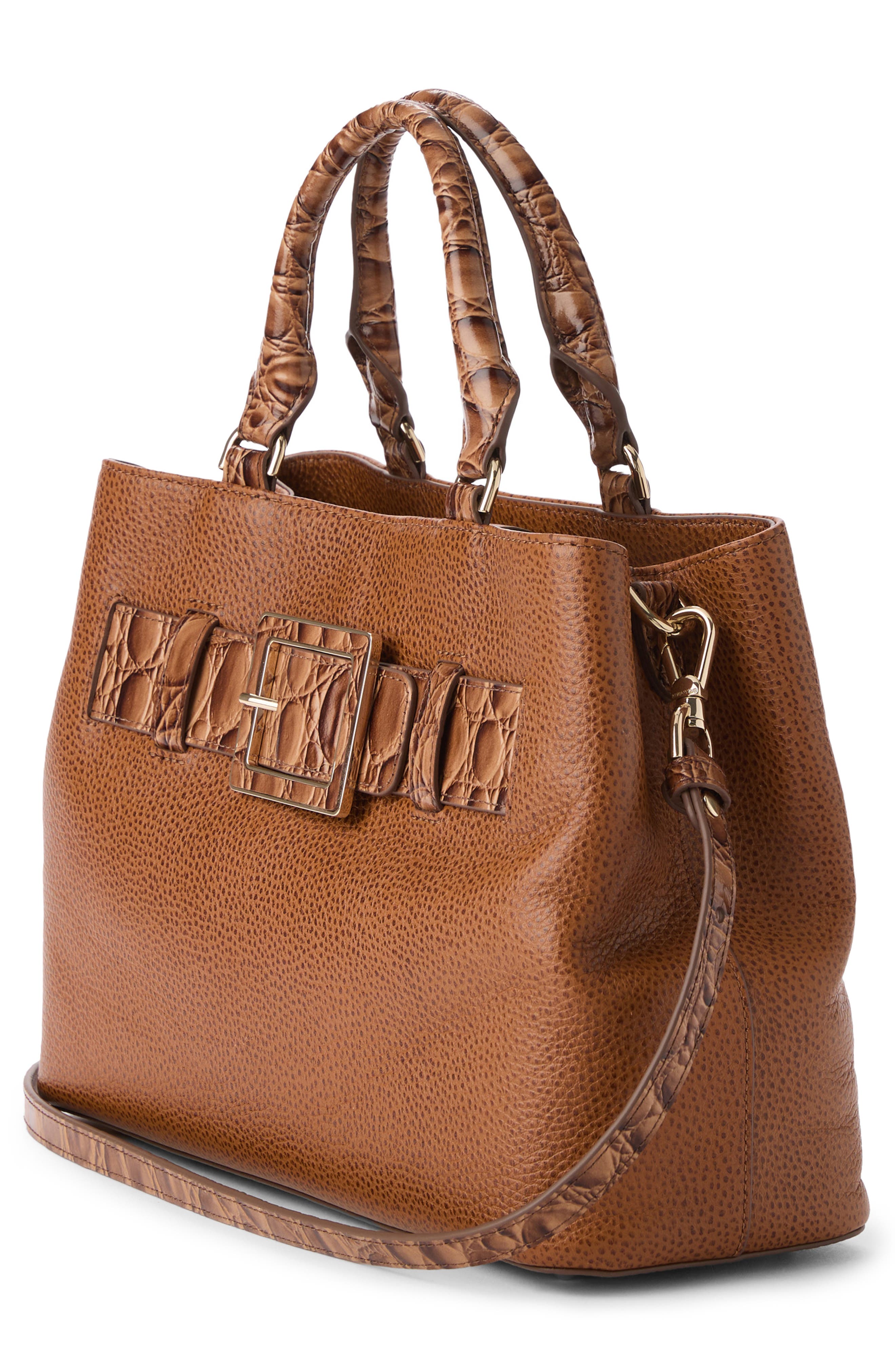 Brahmin Small Denise Leather Satchel, Alternate, color, 