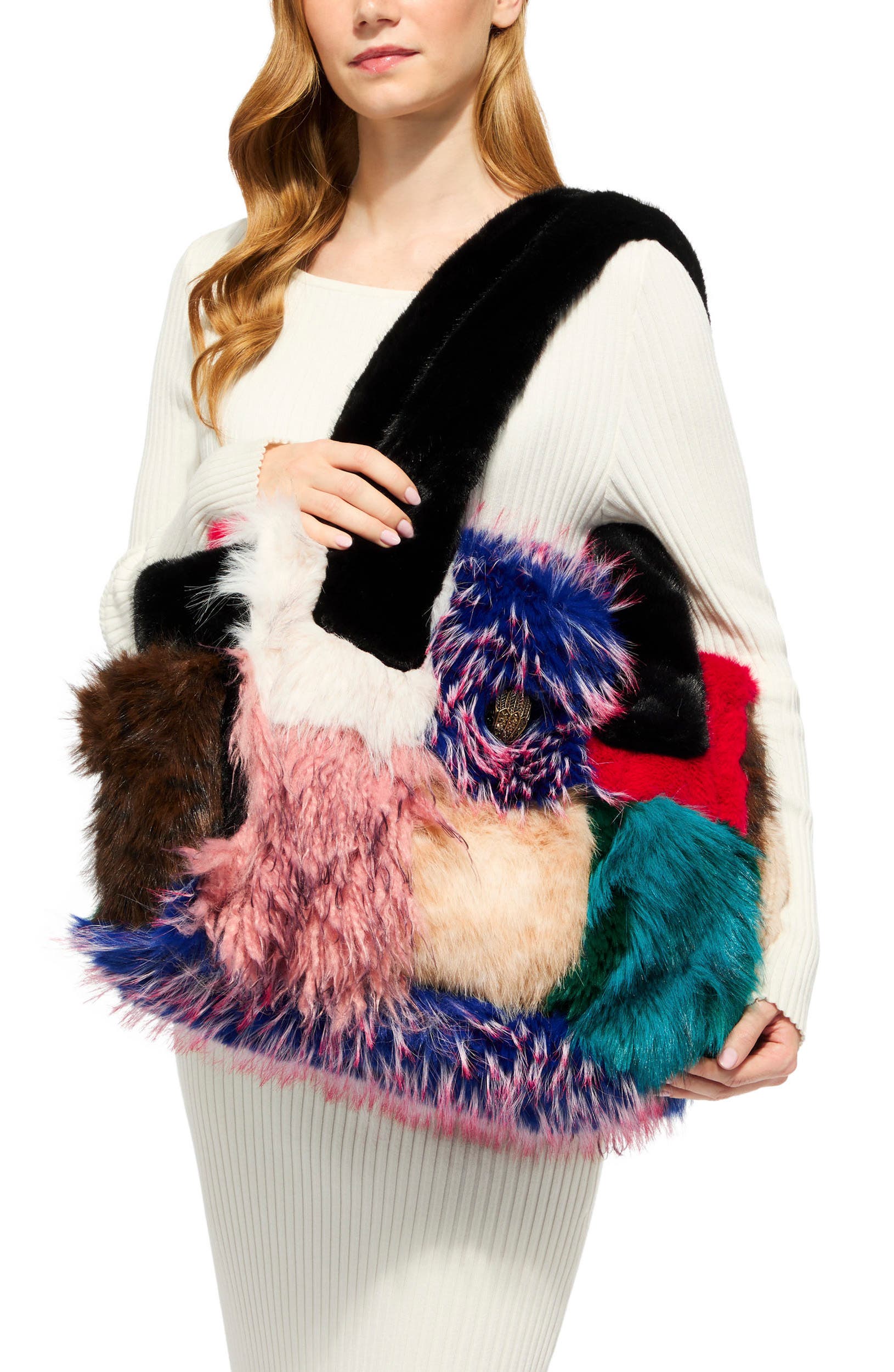 Celia Faux Fur Tote, Alternate, color, OPEN MISCELLANEOUS