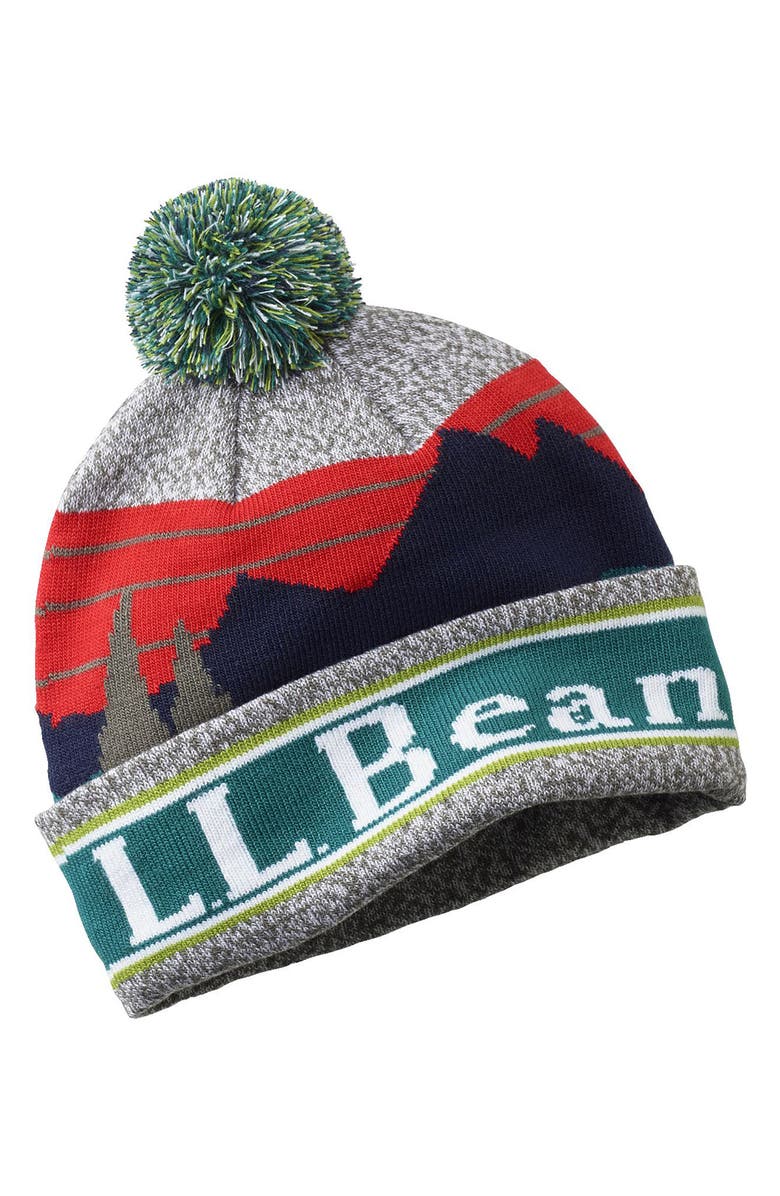 L.L.Bean Kids' Logo Pom Beanie, Main, color, 